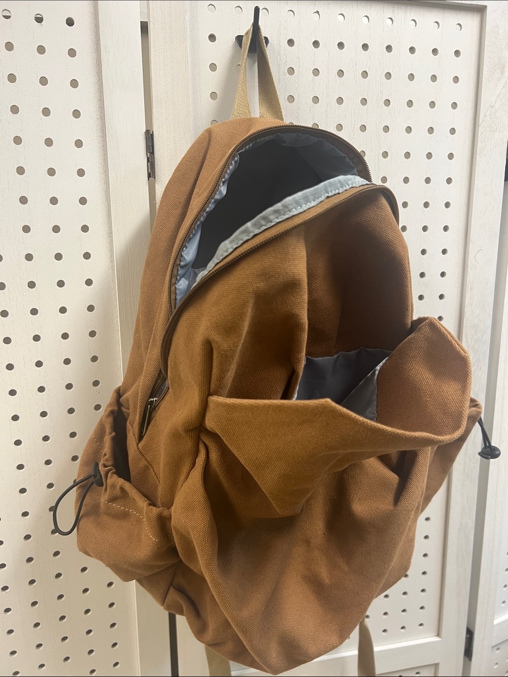 Brown Canvas Backpack - Casual Everyday Bag - Picture 7 of 7